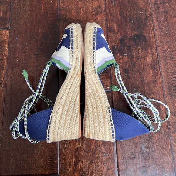Tory Burch Laguna Espadrille Wedge Size 6 - Picture 8 of 9